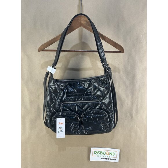 NWT LugLife Black Tote Shoulder Bag - Picture 1 of 6